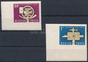 1958 Levelező hét I. vágott ívsarki sor (10.000)