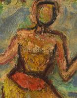 TM jelzéssel: Alak. Olaj, rétegelt falemez, 42×32,5 cm