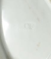 Antik porcelán asztalközép,kínáló. Kézzel festett, CF jelzéssel, kis kopással 30x28 cm