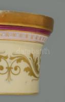 Alt Wien porcelán tálka, lyukkal . Kézzel festett, jelzett, hibátlan d: 8 cm
