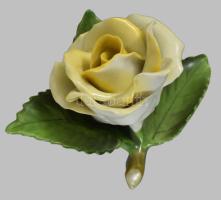 Herendi porcelán rózsa. Kézzel festett, jelzett, hibátlan kb 9 cm