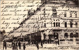 1907 Arad, Andrássy tér, Neuman palota. Kerpel Izsó kiadása / square, street view, palace (EK)