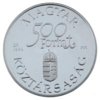1994. 500Ft Ag "Régi dunai hajók II. - Carolina" kapszulában, tanúsítvánnyal, dísztokban T...