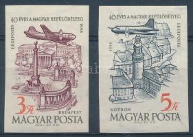 1958 40 éves a magyar repülőbélyeg vágott sor (5.000)