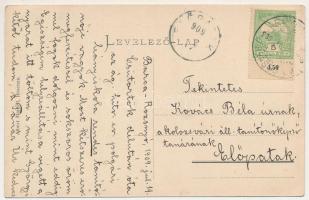 1909 Barcarozsnyó, Rozsnyó, Rosenau, Rasnov; vasútállomás. Albert Marzell kiadása / Bahnhof / railwa...