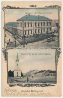 Belényes, Beius; Állami polgári leányiskola, Erzsébet tér, Görögkatolikus templom, Matits Ferenc üzl...