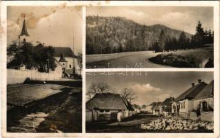 1943 Kászonújfalu, Casinu Nou; templom, utcakép / church, street view (fl)