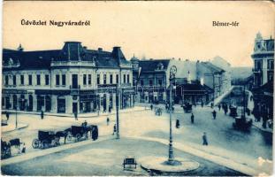 1906 Nagyvárad, Oradea; Bémer tér, Rosenbluth Testvérek, dohány és szivar üzlet, üzletek. Helyfi Lás...