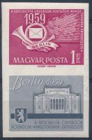 1959 A szocialista országok postaügyi minisztereinek értekezlete II. vágott szelvényes bélyeg