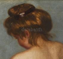 Udvardy Flóra (1880-?): Női akt a tengerparton (1908?). Olaj, vászon, jelezve jobbra lent. Dekoratív...