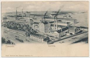 Temesvár, Timisoara; Gyártelep, villamos. Králicsek Béla kiadása / factory site, tram (EB)