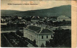 1908 Beszterce, Bistritz, Bistrita; Militär-Truppenspital. M. Haupt / katonai kórház / K.u.k. milita...