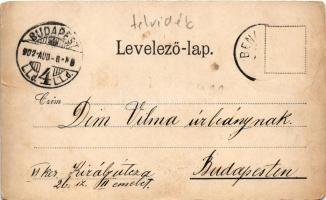 1902 Benesháza, Benus; látkép, Garam híd. Lechnitzky O. fénynyomdája (Besztercebánya) / general view...