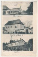 1915 Nagymihály, Michalovce; Sulyovszky utca, Polgári fiú- és leányiskola, Pályaudvar, vasútállomás....