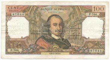 Franciaország 1973. 100Fr "P 766 87044" T:F tűlyukak
France 1973. 100 Francs "P 766 ...