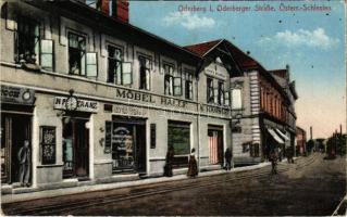 1917 Bohumín, Oderberg; Oderberger Straße, Möbelhalle / street view, furniture store, shops (EK)