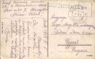 1917 Bohumín, Oderberg; Oderberger Straße, Möbelhalle / street view, furniture store, shops (EK)