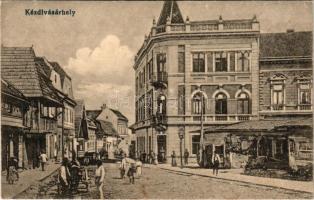 Kézdivásárhely, Targu Secuiesc; utcakép, Molnár üzlete. Turóczi István kiadása / street view, shops ...