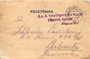 1915 Lublin, Magistrat, Teatr Lubeeski / town hall, theatre. litho + "K.u.k. Verpflegsstaffel 5...