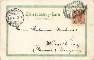 1898 Bad Ischl, Curhaus, Ischl mit der Kaiservilla, Kreuzstein, Hotel Elisabeth, Hotel Bauer / spa, ...