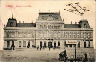 Baja, Városi székház, Schlieszer Miksa üzlete. Wurmfeld Gyula kiadása