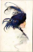 Lady art postcard. M. Munk Vienne Nr. 882