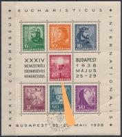 1938 Eucharisztikus blokk a tervező neve nélkül (120.000) (a kifogástalan postatiszta tévnyomatos bé...