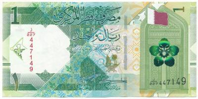 Katar 2022. 1R "J/227 447149" T:F szép papír
Qatar 2022. 1 Riyal "J/227 447149"...