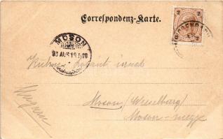 1898 Weissenbach an der Triesting, Myrafälle, Myra-Wasserfälle, Gasthof Kohl, Eingang in die Steinwa...
