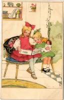 1922 Children art postcard. Meissner &amp; Buch Kunstler-Postkarten Serie 2613. litho s: L. D. (...
