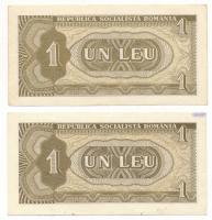 Románia 1966. 1L (2x) T:XF,VF egyiken tintafolt
Romania 1966. 1 Leu (2x) C:XF,VF one with ink spot
...