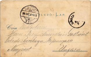 1898 Lajtabruck, Bruck an der Leitha; Kaiser-Jubiläum 1848-1898. Lager Hauptwache, Kirchengasse, Lag...