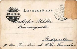 1900 Tátra, Vysoké Tatry; Csorba tó, Bástya. Cattarino kiadása / Csorber-See, Bastei / Strbské pleso...