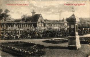 Vízakna, Salzburg, Ocna Sibiului; Parkrészlet a Rákóczi sóstóval. Budovszky L. kiadása / park, lake,...