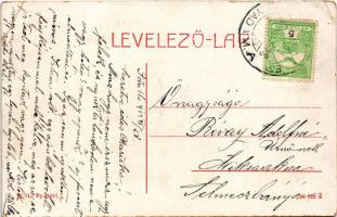 1913 Petrozsény, Petroseni, Petrosani; Zsil vize. W. L. Bp. 1687. / riverside (EB)