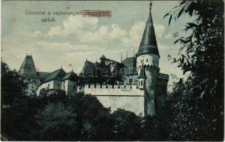 1914 Vajdahunyad, Hunedoara; Üdvözlet a vajdahunyadi vasgyárból (tévesen!), várból. Adler fényirda (...