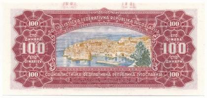 Jugoszlávia 1963. 100D "AE 009365" T:UNC
Yugoslavia 1963. 100 Dinara "AE 009365 C:UN...