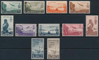 1938 Mi 21-29 + 32-33