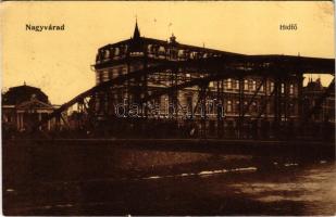 1910 Nagyvárad, Oradea; Hídfő, Leszámítoló és Jelzálogbank, Neumann üzlete, Szigligeti színház / bri...