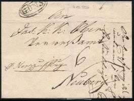1836 Levél 6kr portóval "GÜNS" - Neuberg