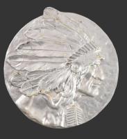 Indián fejes aluminium fali dísz. 22 cm
