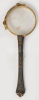 cca 1900 Antik aranyozott ezüst lornyon, működik h: 12 cm