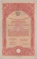 1904. Budapest "Erzsébet királyné Sanatorium Sorsjegykölcsön" sorsjegye 5K értékben, magya...