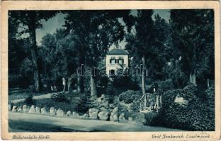 1934 Balatonlelle, Gróf Jankovich László park (gyűrődések / creases)
