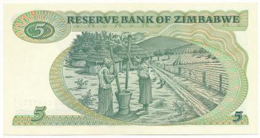 Zimbabwe 1983. 5$ "BA 2081322 L" T:AU
Zimbabwe 1983. 5 Dollars "BA 2081322 L" C...