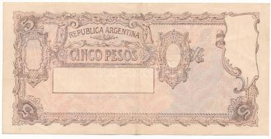 Argentína 1952-1955(DN) 5P T:F szép papír
Argentina 1952-1955(ND) 5 Pesos C:F fine paper
Krause P#...