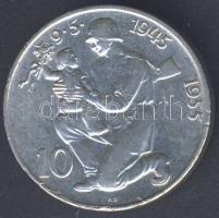 Csehszlovákia 1955. 10K Ag "10. függetlenségi évforduló" T:2 ph.