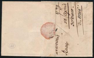 1789 Levél teljes tartalommal, 4kr portóval "Raab" - Pest