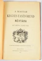 1907 A Magyar Kegyes-Tanítórend névtára az 1907/8 tanévre. Bp., 1907, Buschmann F., 80 p. Kiadói ara...