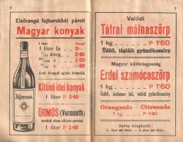 Grünfeld Miksa borkereskedő előjegyzési naptára az 1933. évre, egy budapesti hölgy személyes bejegyz...
